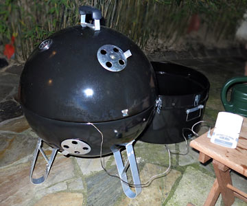 Water Smoker als Kugelgrill
